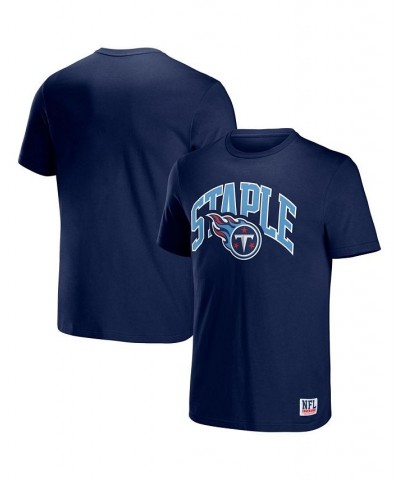 Men's NFL X Staple Navy Tennessee Titans Lockup Logo Short Sleeve T-shirt $14.72 T-Shirts