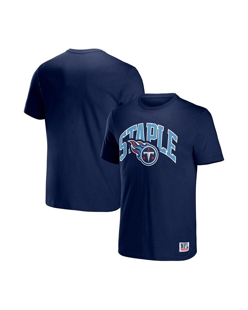 Men's NFL X Staple Navy Tennessee Titans Lockup Logo Short Sleeve T-shirt $14.72 T-Shirts