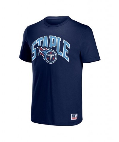 Men's NFL X Staple Navy Tennessee Titans Lockup Logo Short Sleeve T-shirt $14.72 T-Shirts