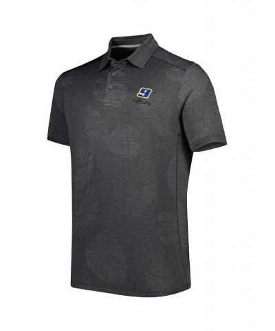 Men's Charcoal Chase Elliott Palm Coast Delray Frond IslandZone Polo Shirt $31.80 Polo Shirts