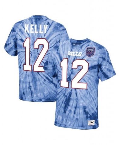 Men's Jim Kelly Royal Buffalo Bills Tie-Dye Super Bowl Xxv Retired Player Name and Number T-shirt $35.99 T-Shirts