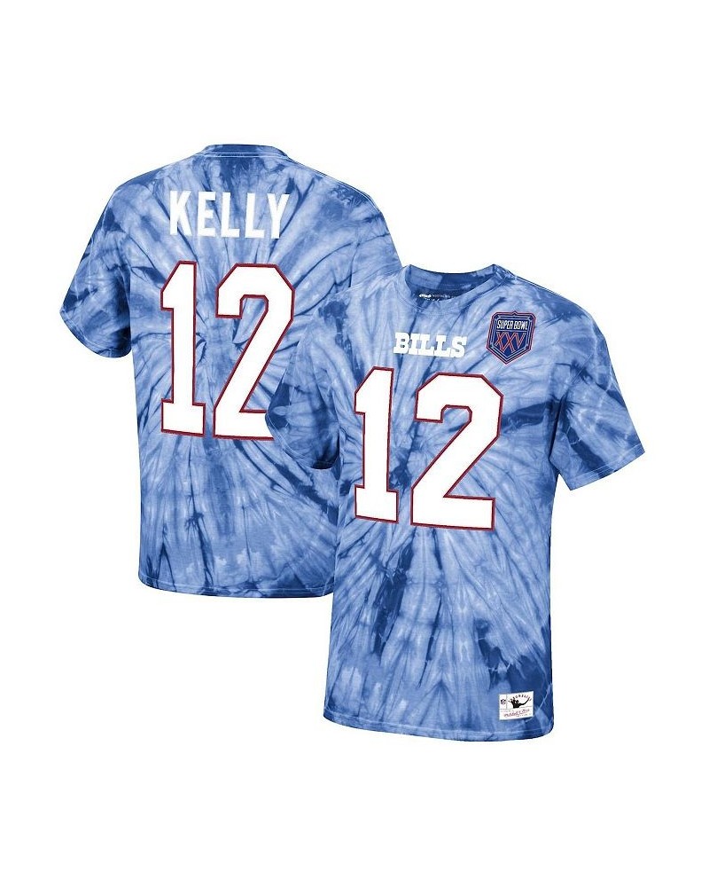 Men's Jim Kelly Royal Buffalo Bills Tie-Dye Super Bowl Xxv Retired Player Name and Number T-shirt $35.99 T-Shirts