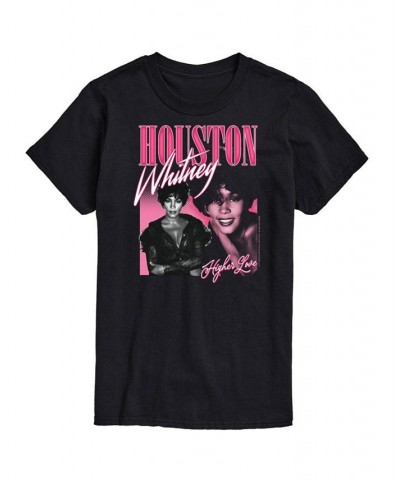 Men's Whitney Houston Short Sleeve T-shirt Black $19.38 T-Shirts