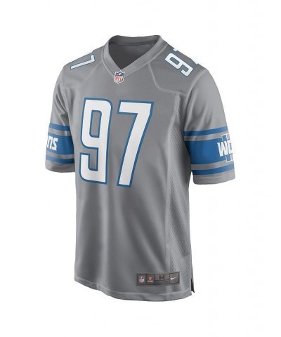 Men's Aidan Hutchinson Silver Detroit Lions Game Jersey $57.40 Jersey