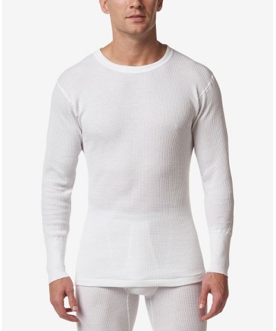 Men's Essentials Waffle Knit Thermal Long Sleeve Undershirt White $20.58 Undershirt