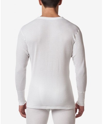 Men's Essentials Waffle Knit Thermal Long Sleeve Undershirt White $20.58 Undershirt