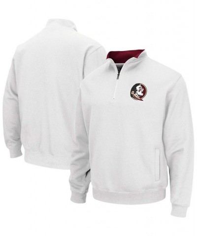 Men's White Florida State Seminoles Tortugas Logo Quarter-Zip Pullover Jacket $24.60 Sweatshirt