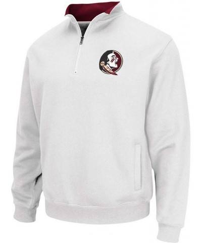 Men's White Florida State Seminoles Tortugas Logo Quarter-Zip Pullover Jacket $24.60 Sweatshirt