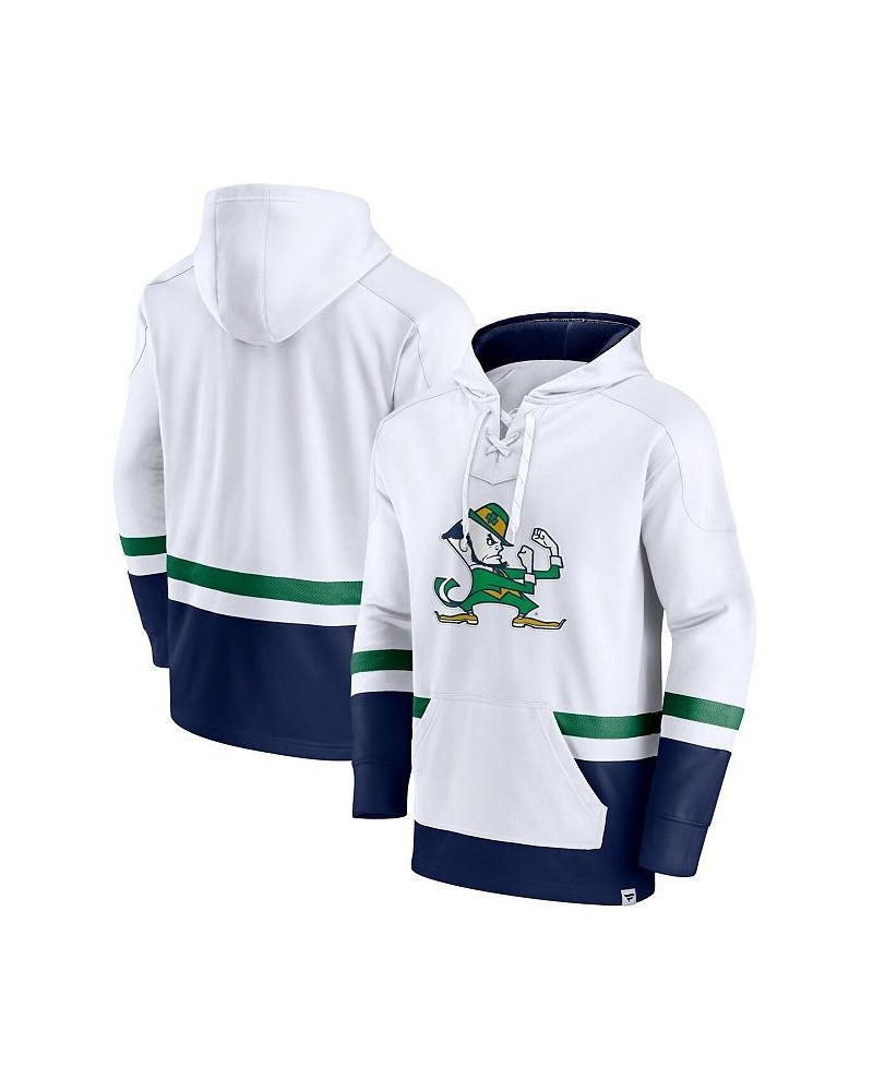 Men's Branded White Notre Dame Fighting Irish First Battle Pullover Hoodie $35.25 Sweatshirt