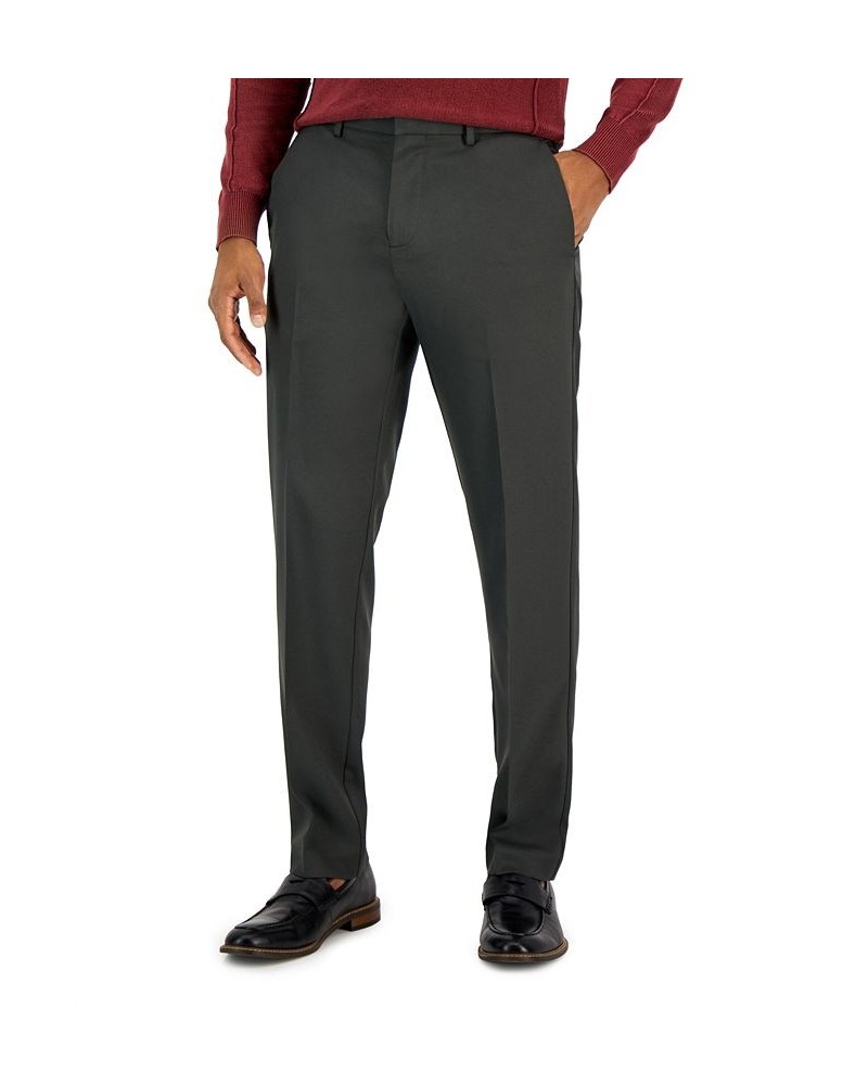 Men's Modern-Fit Twill Pants Gray $17.15 Pants