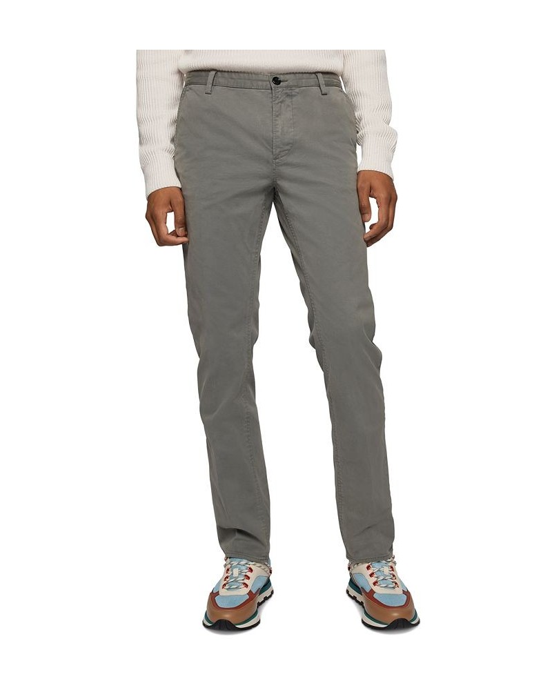 BOSS Men's Casual Cotton Trousers Gray $49.50 Pants