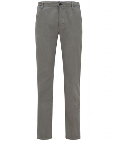 BOSS Men's Casual Cotton Trousers Gray $49.50 Pants