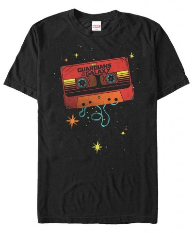 Marvel Men's Guardians of the Galaxy Star Lords Cassette Tape Short Sleeve T-Shirt Black $20.29 T-Shirts