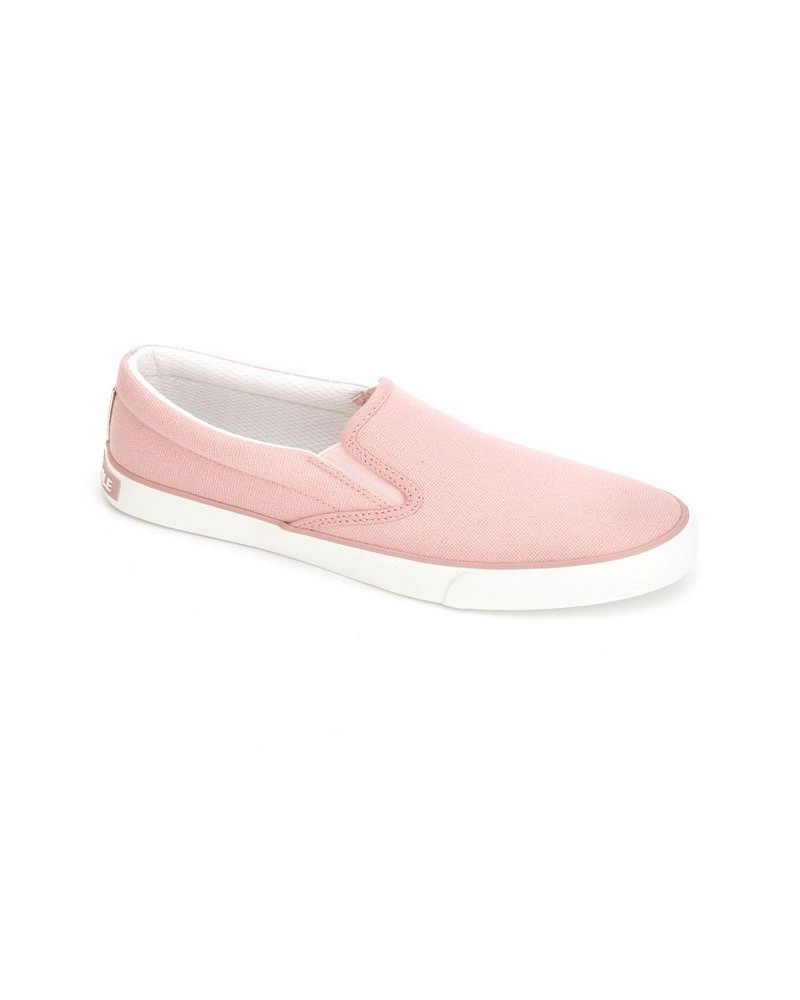 Women's The Run Slip-On Canvas Sneakers Pink $25.22 Shoes