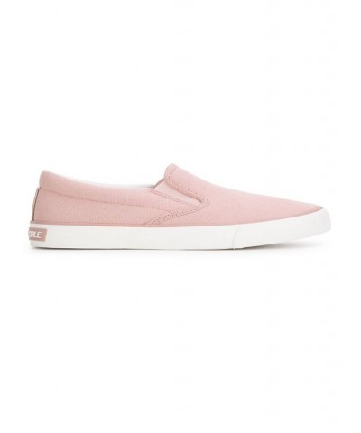 Women's The Run Slip-On Canvas Sneakers Pink $25.22 Shoes