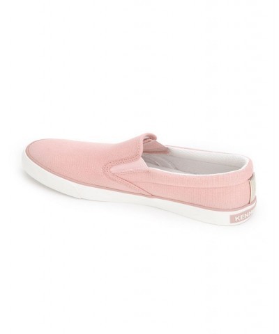 Women's The Run Slip-On Canvas Sneakers Pink $25.22 Shoes