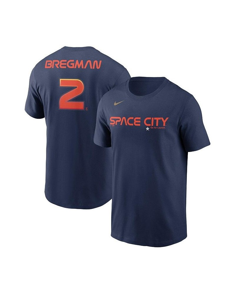 Men's Alex Bregman Navy Houston Astros 2022 City Connect Name and Number T-shirt $29.99 T-Shirts