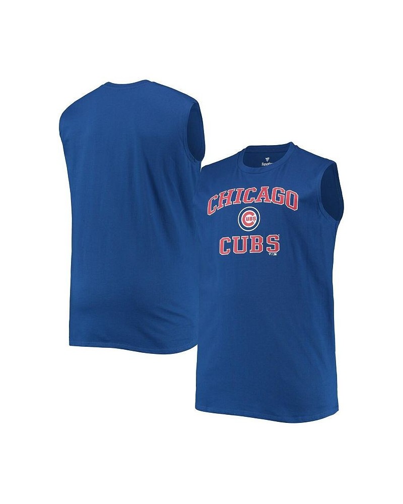 Men's Royal Chicago Cubs Big and Tall Jersey Muscle Tank Top $24.74 T-Shirts