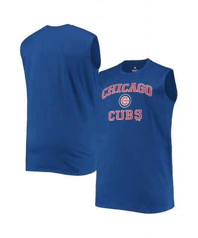 Men's Royal Chicago Cubs Big and Tall Jersey Muscle Tank Top $24.74 T-Shirts