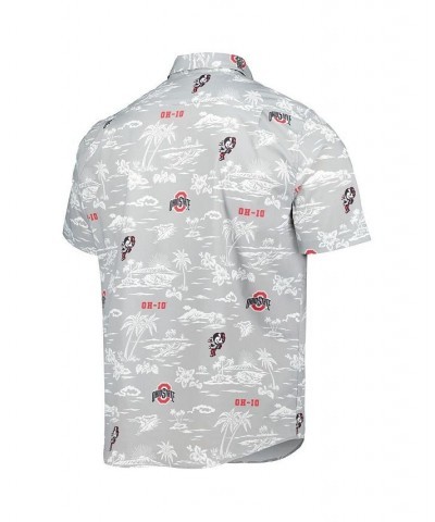 Men's Gray Ohio State Buckeyes Classic Button-Down Shirt $55.90 Shirts