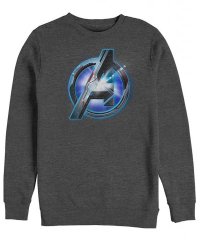 Marvel Men's Avengers Endgame Light Flare Chest Logo, Crewneck Fleece Gray $23.10 Sweatshirt