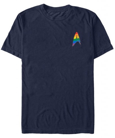 Star Trek Men's Discovery Pride Starfleet Insignia Short Sleeve T-Shirt Blue $17.50 T-Shirts