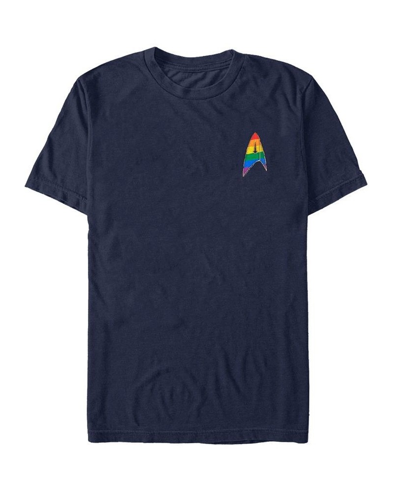 Star Trek Men's Discovery Pride Starfleet Insignia Short Sleeve T-Shirt Blue $17.50 T-Shirts