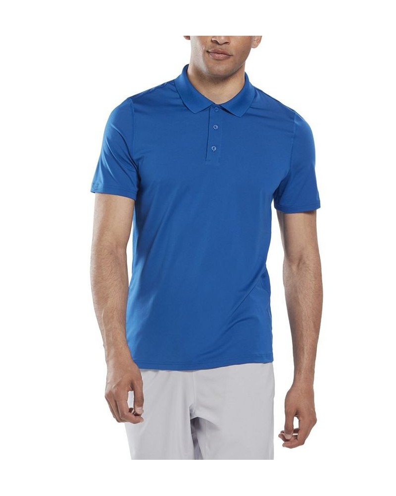 Men's Workout Ready Regular-Fit Moisture-Wicking Polo Shirt Blue $30.25 Polo Shirts