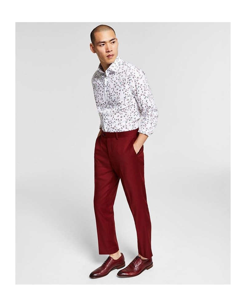 Men's Slim-Fit Red Solid Suit Pants Red $38.40 Pants