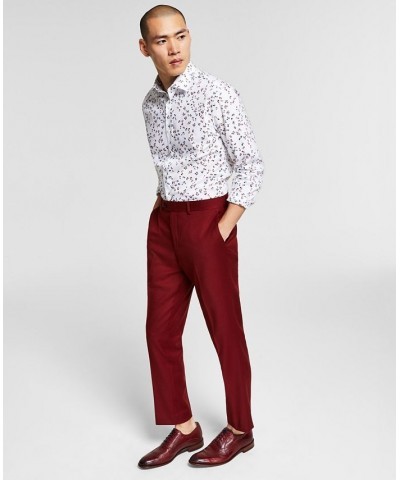 Men's Slim-Fit Red Solid Suit Pants Red $38.40 Pants