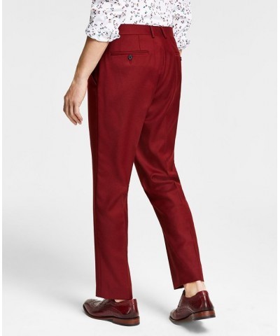 Men's Slim-Fit Red Solid Suit Pants Red $38.40 Pants