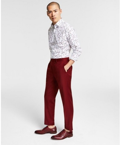 Men's Slim-Fit Red Solid Suit Pants Red $38.40 Pants