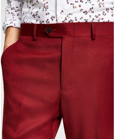 Men's Slim-Fit Red Solid Suit Pants Red $38.40 Pants