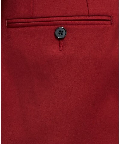 Men's Slim-Fit Red Solid Suit Pants Red $38.40 Pants