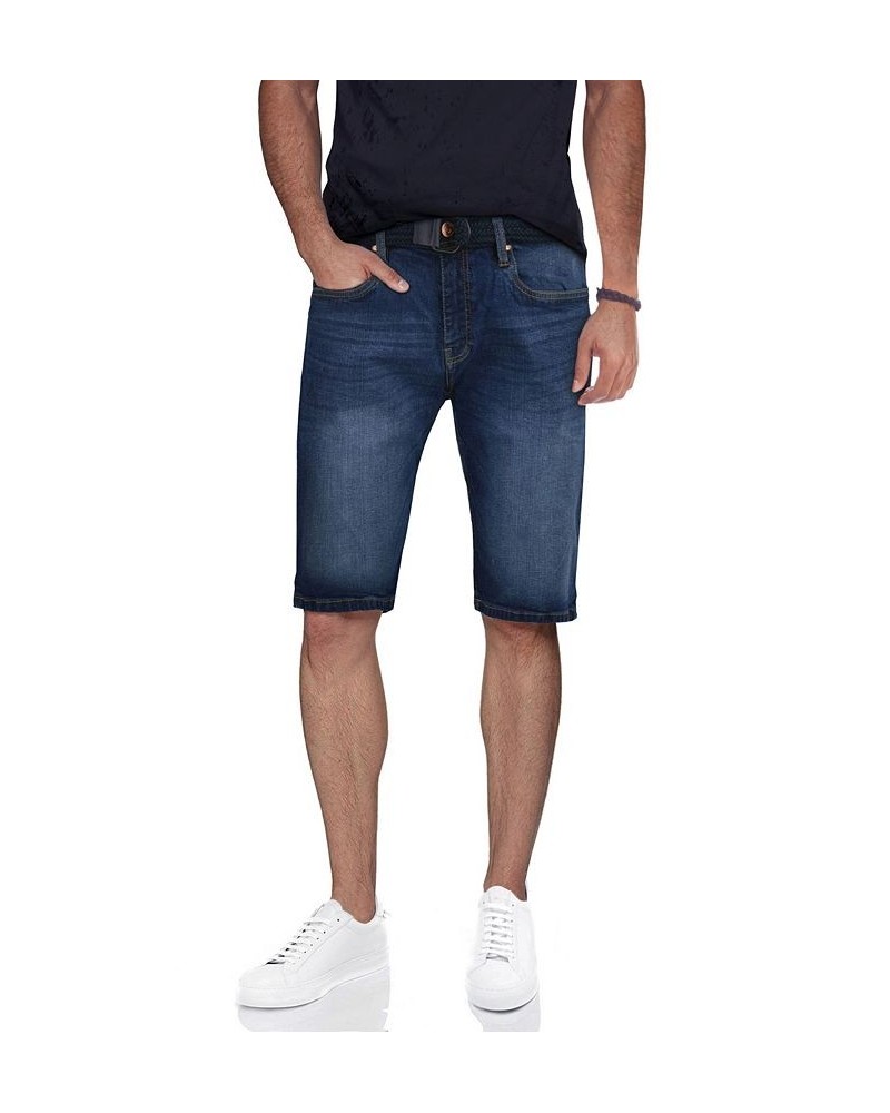 Men's Cultura Belted Denim Shorts Blue $23.78 Shorts