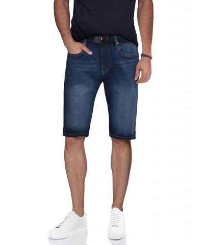 Men's Cultura Belted Denim Shorts Blue $23.78 Shorts