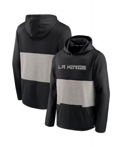 Men's Branded Black, Gray Los Angeles Kings Prep Color Block Pullover Hoodie $32.23 Sweatshirt