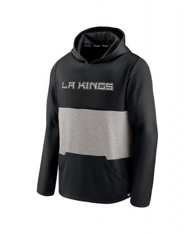 Men's Branded Black, Gray Los Angeles Kings Prep Color Block Pullover Hoodie $32.23 Sweatshirt