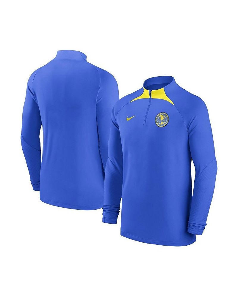 Men's Blue Club America Strike Drill Performance Raglan Quarter-Zip Long Sleeve Top $42.30 Tops