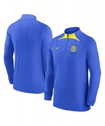 Men's Blue Club America Strike Drill Performance Raglan Quarter-Zip Long Sleeve Top $42.30 Tops