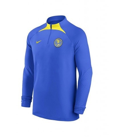 Men's Blue Club America Strike Drill Performance Raglan Quarter-Zip Long Sleeve Top $42.30 Tops