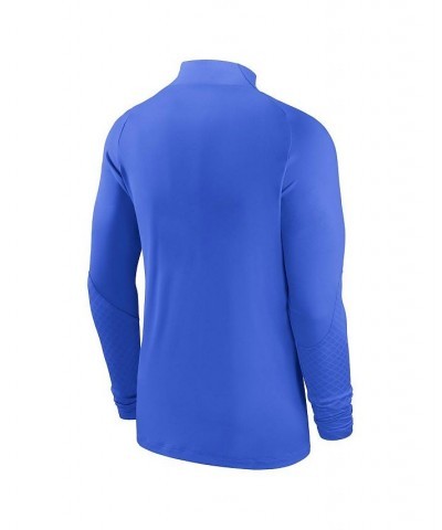 Men's Blue Club America Strike Drill Performance Raglan Quarter-Zip Long Sleeve Top $42.30 Tops