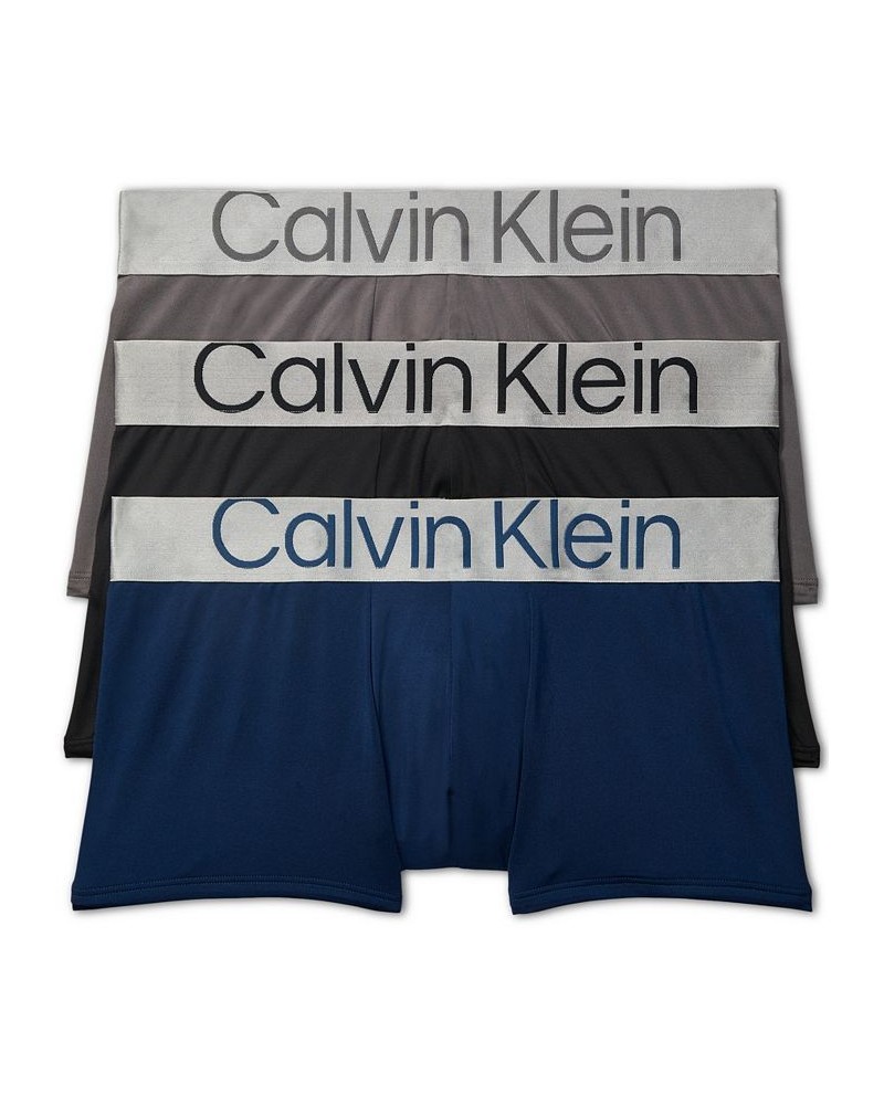 Men's 3-Pk Steel Low Rise Trunks Blue $27.27 Underwear