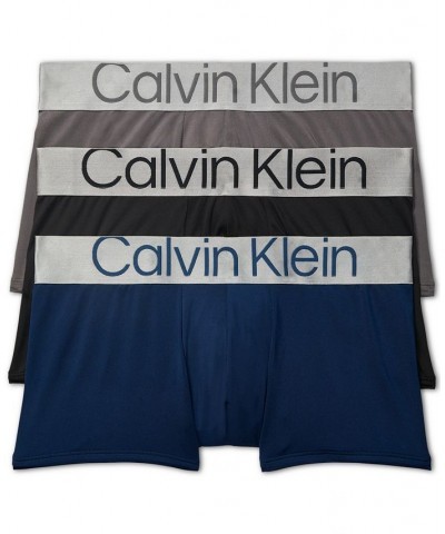 Men's 3-Pk Steel Low Rise Trunks Blue $27.27 Underwear