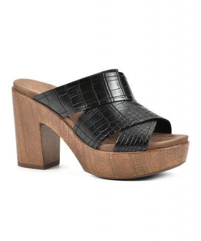 Alive Platform Slide Sandal Black $43.61 Shoes