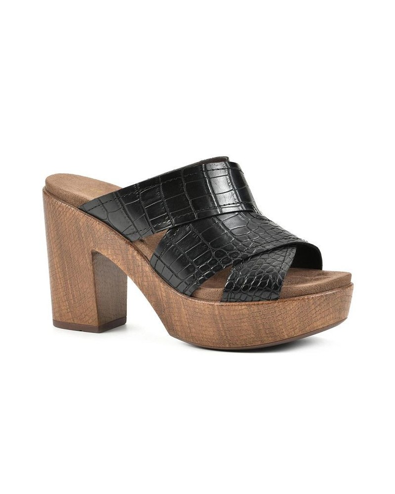 Alive Platform Slide Sandal Black $43.61 Shoes