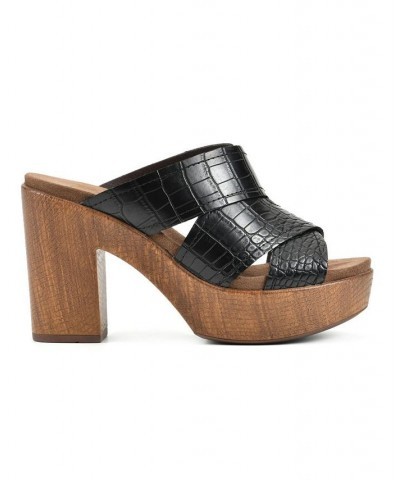 Alive Platform Slide Sandal Black $43.61 Shoes