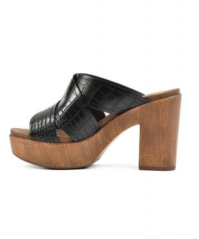 Alive Platform Slide Sandal Black $43.61 Shoes