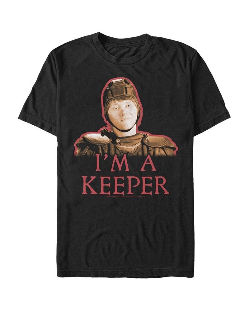 Harry Potter Men's Ron Weasley I'M A Keeper Quidditch Player Short Sleeve T-Shirt $17.50 T-Shirts