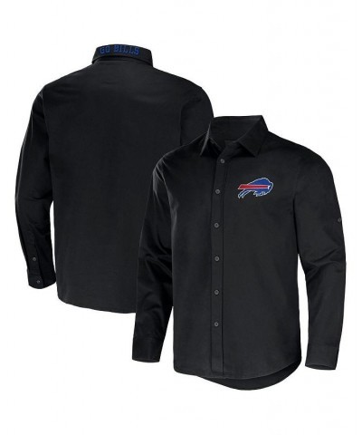 Men's NFL x Darius Rucker Collection by Black Buffalo Bills Convertible Twill Long Sleeve Button-Up Shirt $35.18 Shirts